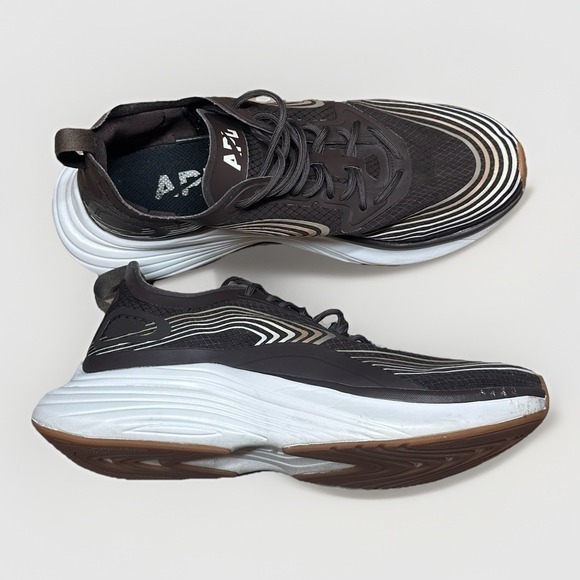 APL Streamline  running Shoes Brown/Tan/White Men's Size 9 - Picture 1 of 7
